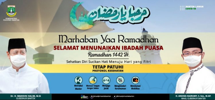 Pemprov Banten Mengucapkan "Selamat Menunaikan Ibadah Puasa Ramadhan 1442 H"
