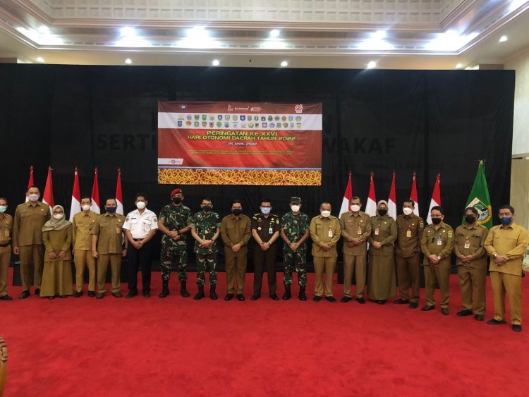 Peringkat Ke - XXVI Hari Otonomi Daerah Tahun 2022. “Dengan Semangat Otonomi Daerah Kita Wujudkan ASN Yang Proaktif Dan Berakhlak Dengan Membangun Sinergi Pusat Dan Daerah Dalam Rangka Mewujudkan Indonesia Emas 2045”.