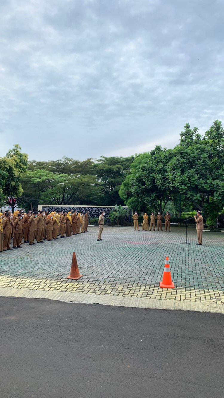 Apel Pagi Pada Hari Pertama Masuk Setelah Libur Idul Fitri 1443 H