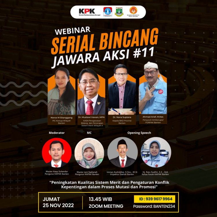 SERIAL BINCANG JAWARA AKSI #11* :  *"Peningkatan Kualitas Sistem Merit dan Pengaturan Konflik Kepentingan dalam Proses Mutasi dan Promosi"*