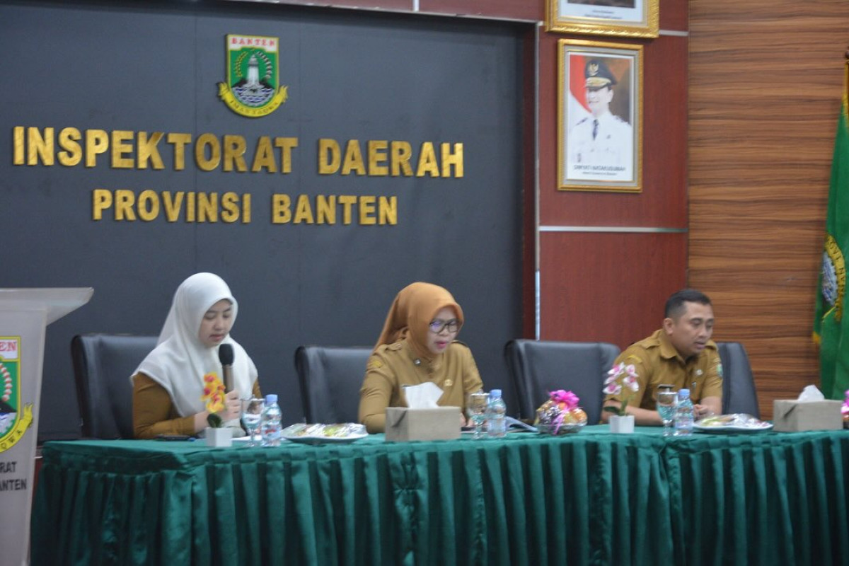 Rapat Koordinasi Tindak Lanjut Hasil Audit Inspektorat Jenderal Kementerian Kesehatan bersama Dinas Kesehatan dan Inspektorat Daerah se-Provinsi Banten.