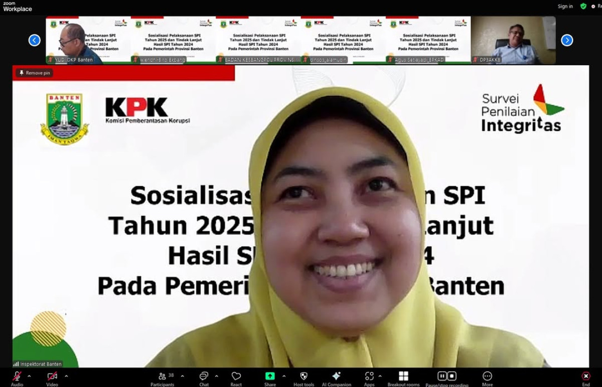 Zoom Meeting Sosialisasi Pelaksanaan Survei Penilaian Integritas (SPI) Tahun 2025