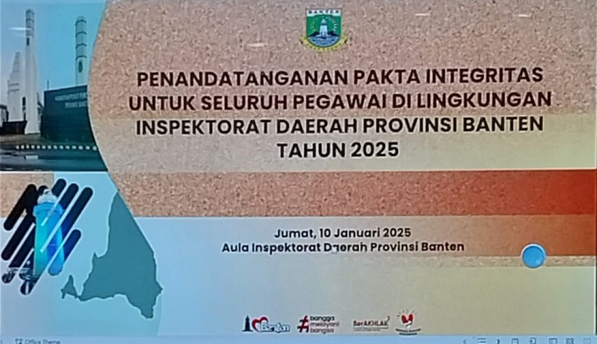 PENANDATANGANAN PAKTA INTEGRITAS UNTUK SELURUH PEGAWAI DI LINGKUNGAN INSPEKTORAT DAERAH PROVINSI BANTEN TAHUN 2025.