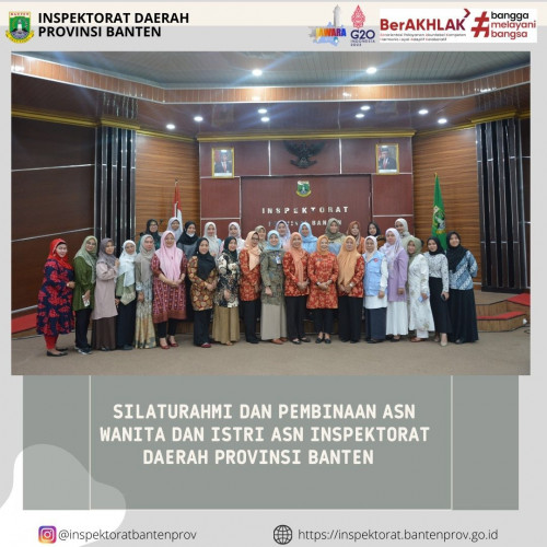 Silaturahmi dan Pembinaan ASN Wanita dan Istri ASN Inspektorat Daerah Provinsi Banten