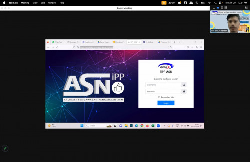 Rapat Koordinasi Pengawasan Pengadaan ASN Tahun 2023 se-Provinsi Banten melalui Zoom Meeting