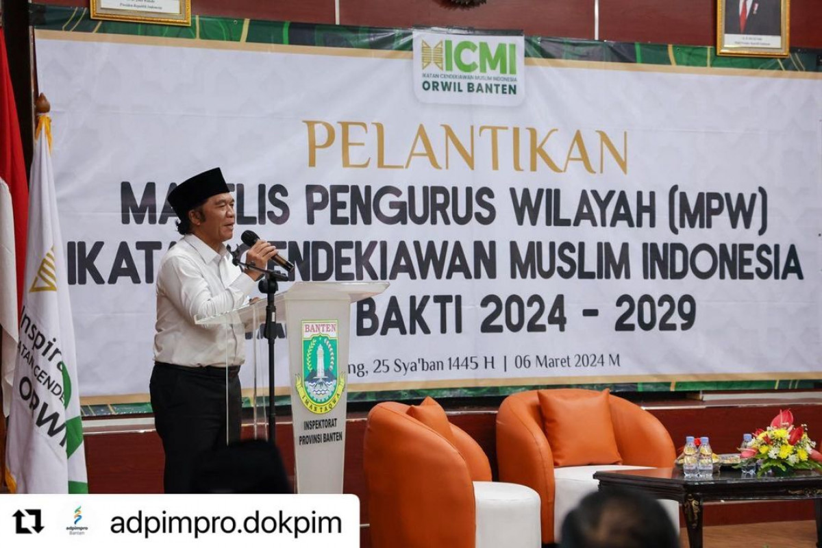 Pelantikan Majelis Pengurus Wilayah (MPW) Ikatan Cendekiawan Muslim Indonesia (ICMI) Banten Masa Bakti 2024 - 2029