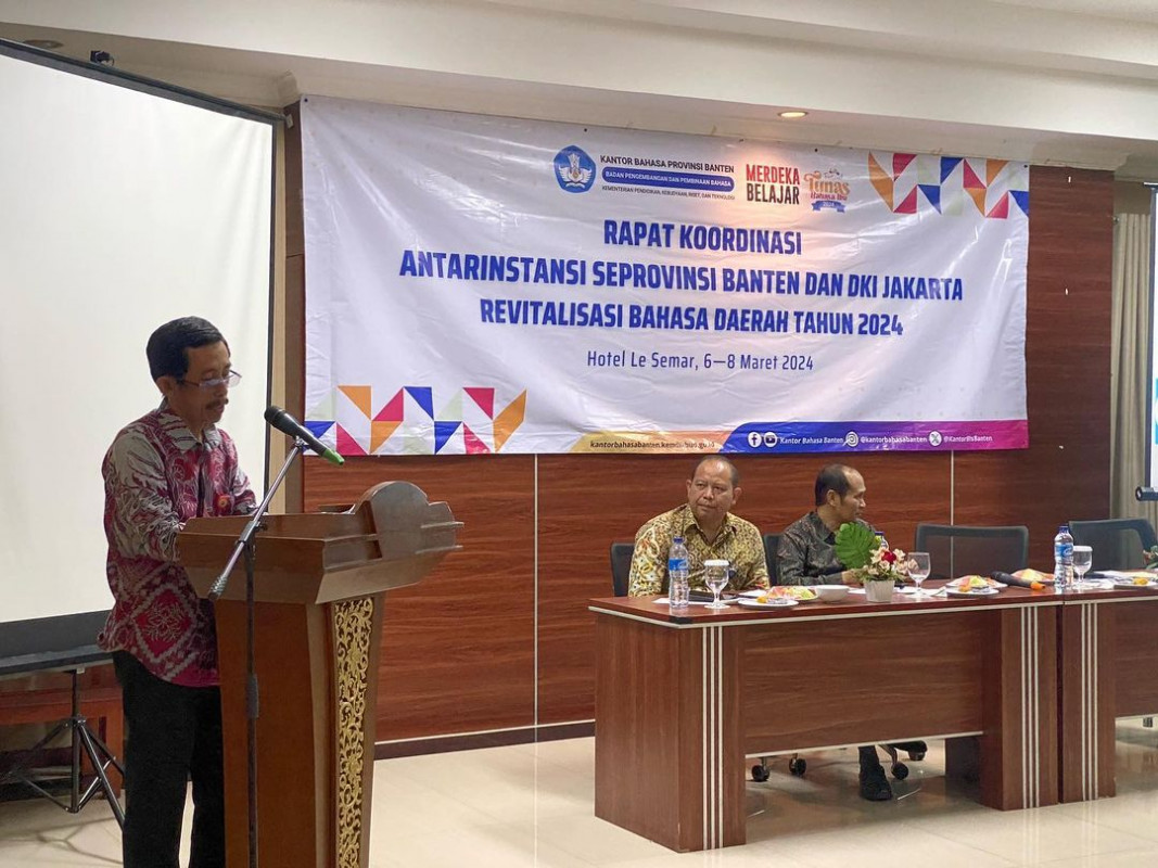RAPAT KOORDINASI ANTARINSTANSI SEPROVINSI BANTEN DAN DKI JAKARTA REVITALISASI BAHASA DAERAH TAHUN 2024