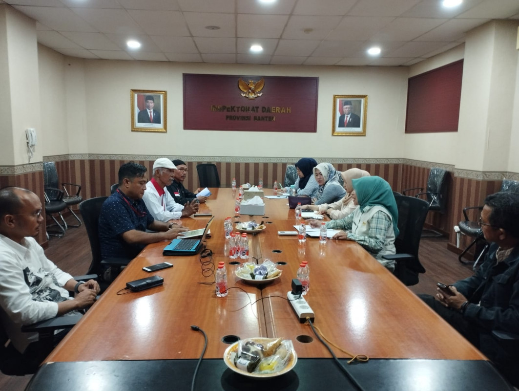 Audiensi Inspektorat Daerah Provinsi Banten dengan Berita Indonesia terkait PPDB 2024